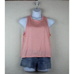 Reebok Tank Top Shirt Womens Large Coral  Running Yoga Stretch Athletic Ladies